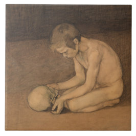 Menino com Caveira (por Magnus Enckell)
