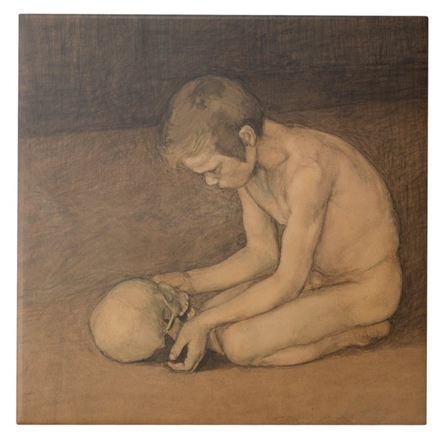 Menino com Caveira (por Magnus Enckell) (Frente)