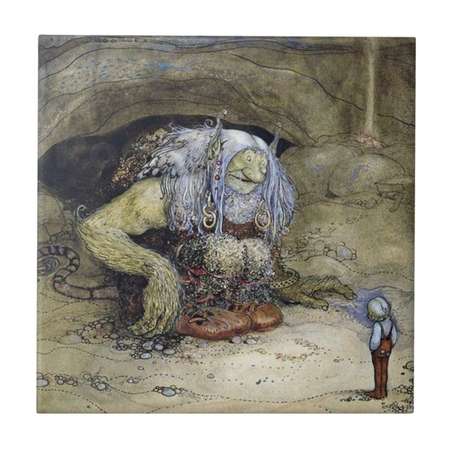 “Menino com Troll” por John Bauer (Frente)