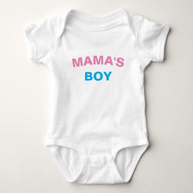 "Menino da Mamãe" Body Adorável para Bebê (Frente)