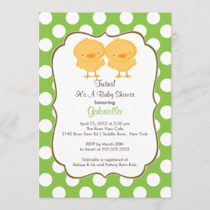 Menino da menina do verde do convite do chá de