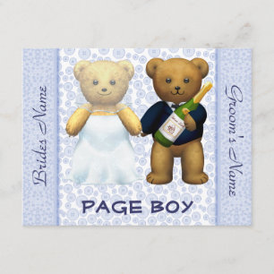 Menino da página - convite de casamento do azul
