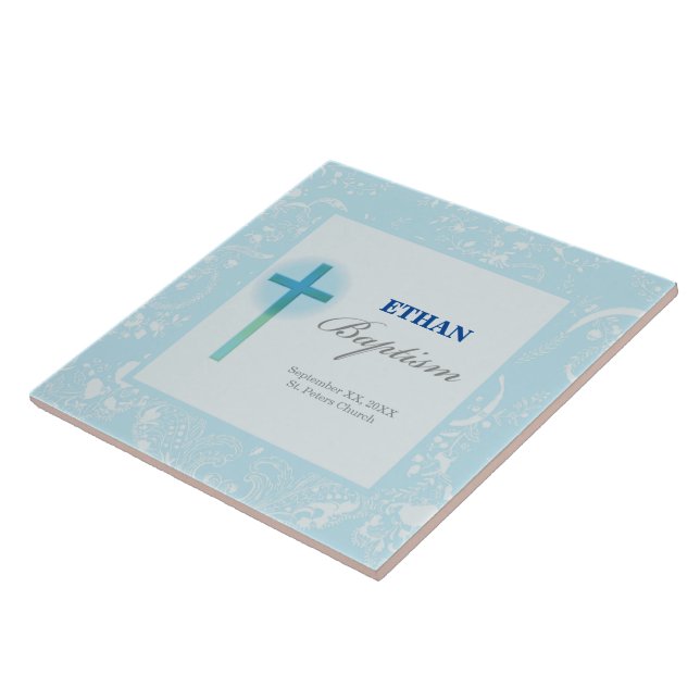 Menino de Renda Azul Batismo (Lateral)