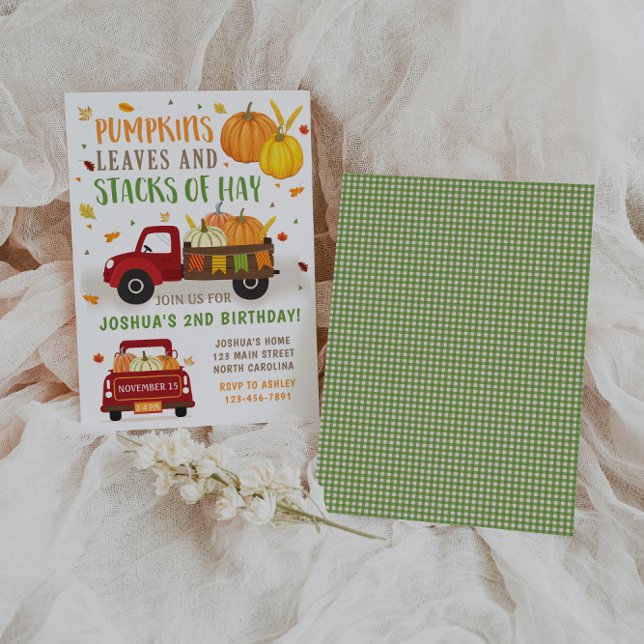 Menino do Convite de Aniversário de Abóbora (Criador carregado)