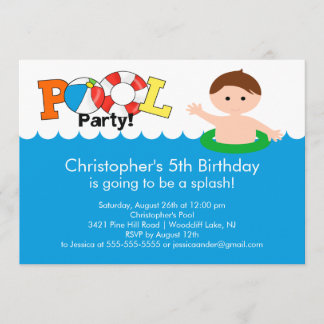 Menino do convite do aniversário da festa na