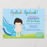 Menino do convite do aniversário da festa na