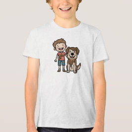 Menino e Cachorro Brincando na Lama