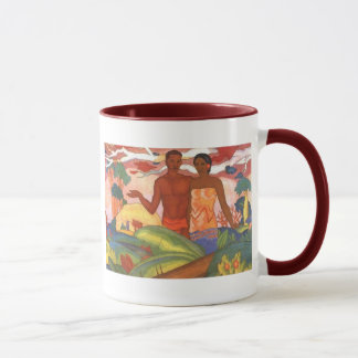 Menino e menina havaianos - caneca de Arman
