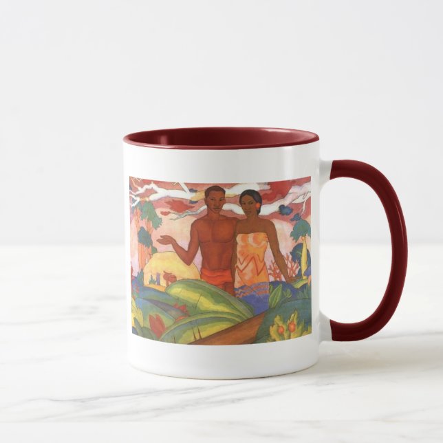 Menino e menina havaianos - caneca de Arman (Direita)