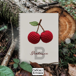 Menino Menor Crochet Vermelho de Cereja Nome