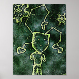 Menino na Poster puratória