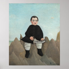 Menino nas Rochas - Poster Henri Rousseau de Belas