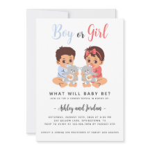 Menino ou Menina Rever Convite