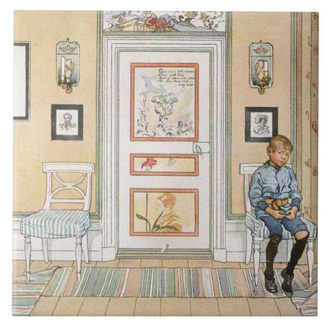 Menino sentado no canto (por Carl Larsson) (Frente)
