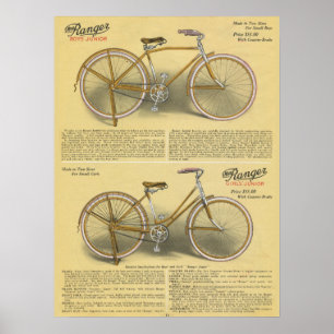 Meninos 1923 Ranger Bicicleta E Poster de Arte
