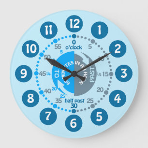 Meninos aprendem a dizer o relógio de cinza azul m