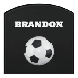 Meninos Bola de Futebol Negra Na moda com Nome Per