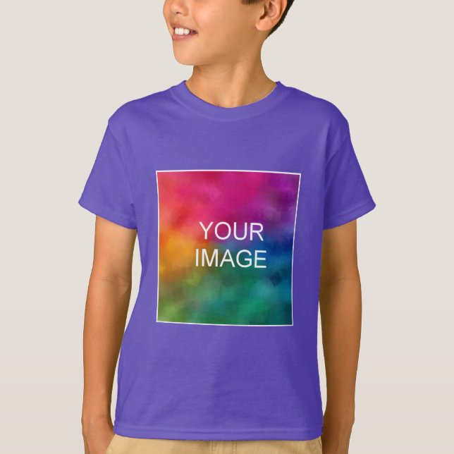 Meninos Camiseta Modelo Adicionar Texto de Imagem (Frente)