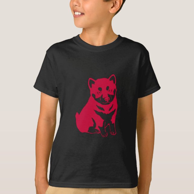 Meninos camiseta preta com animal na frente. (Frente)