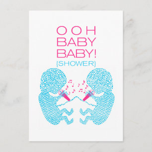 Meninos do gêmeo do convite do chá de fraldas dos