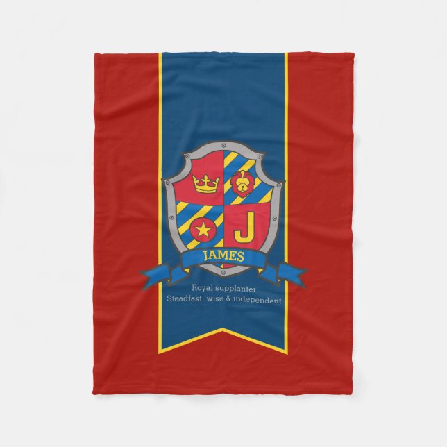 Meninos James ou J nome e significado do cobertor (Frente)