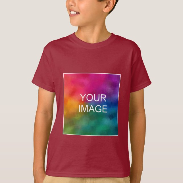 Meninos T Camisas Modelo Adicionar Texto de Imagem (Frente)