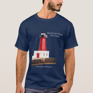 Menominee North Pier Camisa clara escura