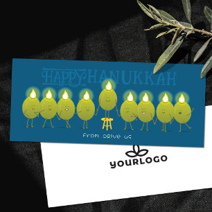 Menorá de Hanukkah Azeitonas Cartão da Empresa A