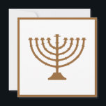 Menorah<br><div class="desc">O Menorah e a borda podem ser mudados para qualquer cor Zazzle que você quiser. Há selos postais que combinam e envelopam, etc.</div>