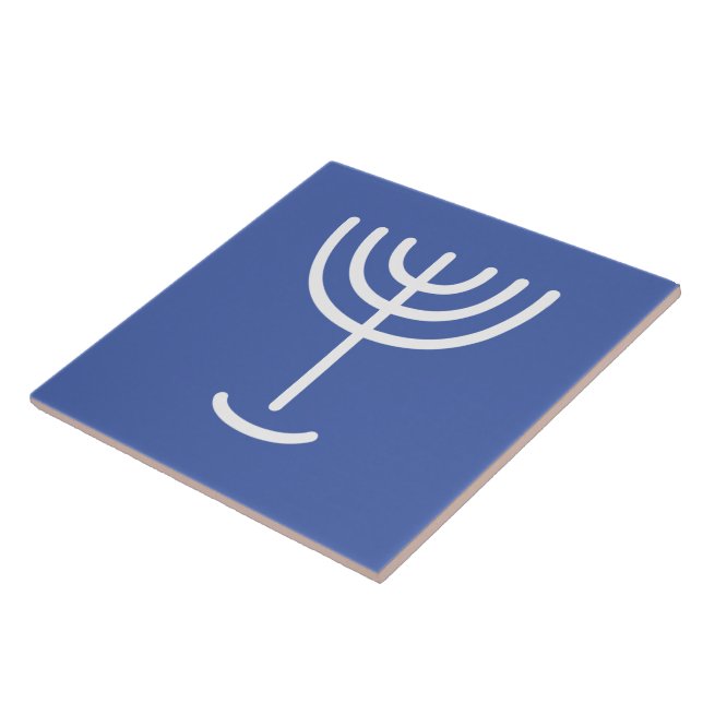 Menorah Blue White (Lateral)