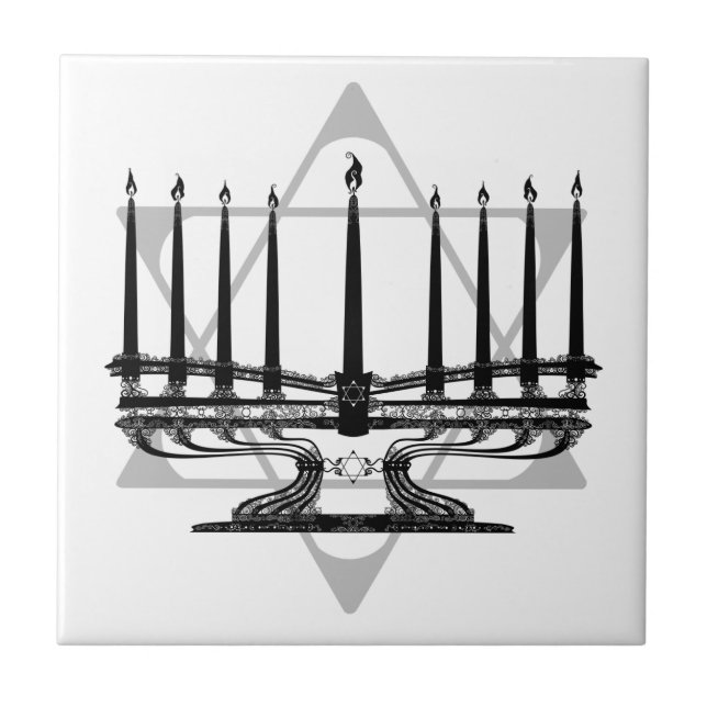 Menorah e estrela (Frente)