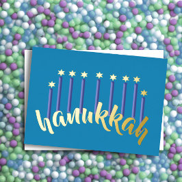 Menorah Hanukkah Candles Star of David Blue
