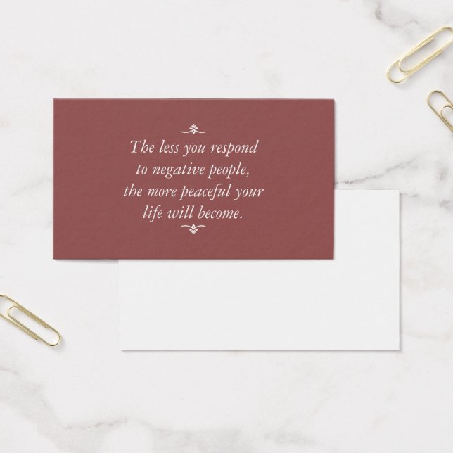 Menos você responde a pessoas negativas | Vermelho (Escritótio)