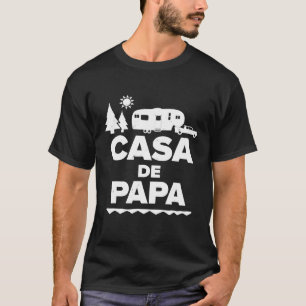 Mens acampando Papai Camisa 5 Camper Rv Casa D