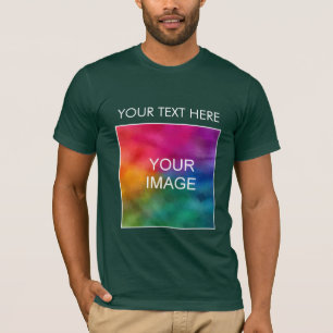 Mens Bella Camiseta Adicionar imagem Texto do logo