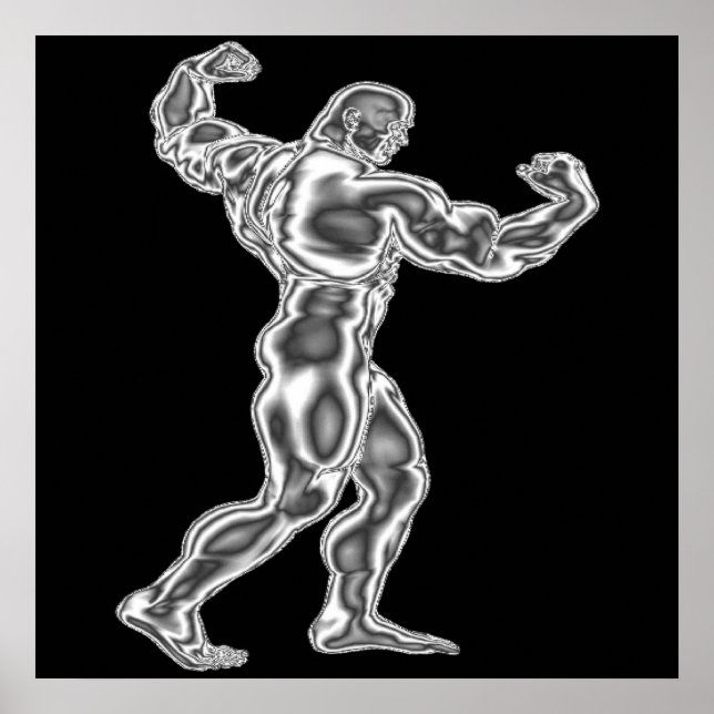 Mens Bodybuilding Pose Poster (Frente)