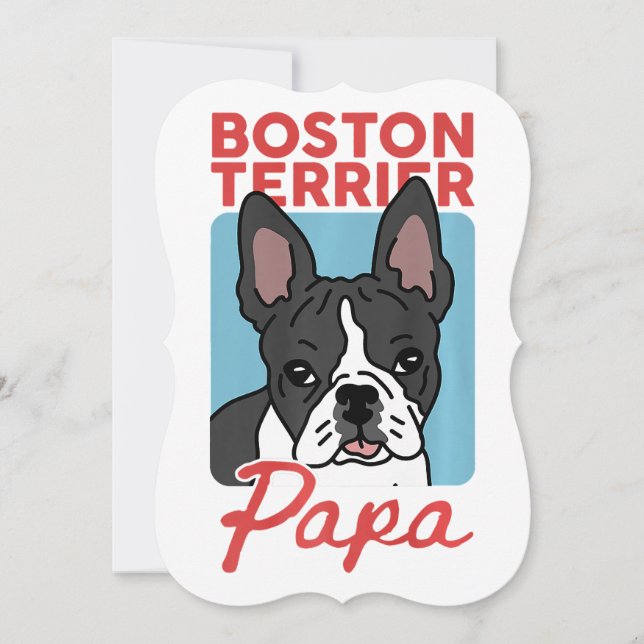 Mens Boston Terrier Papa Dog Proprietário de Bosto (Frente)
