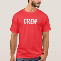 Mens Crew T Camisa Impressão Vermelha Dupla Face