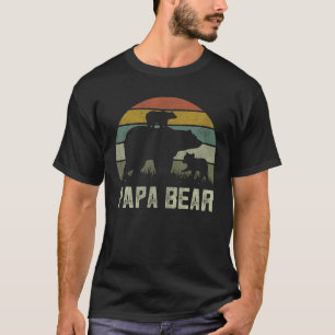 Mens Engraçado Papá Urso Camisas Cubo 2 Crianças D