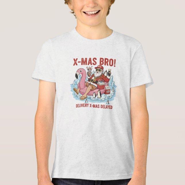 Men's Funny Bro Santa Delivery Delayed Full Zip Ho (Frente)