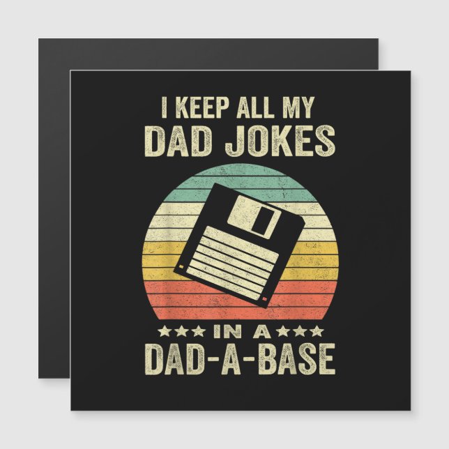 Mens Funny dad Jokes in dad-a-Base (Frente/Verso)