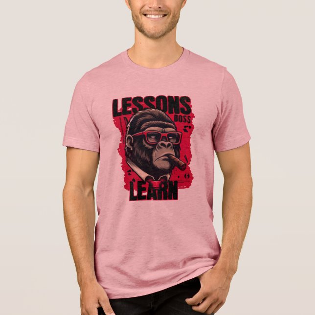 Men's Gorilla Boss Lessons Learn Basic T-Shirt (Frente)
