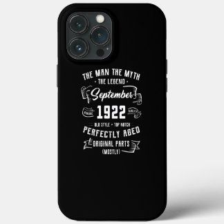 Mens Man Myth Legend setembro de 1922 100th