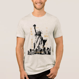 Mens Manhattan Nyc Liberty Statu Alta Qualidade