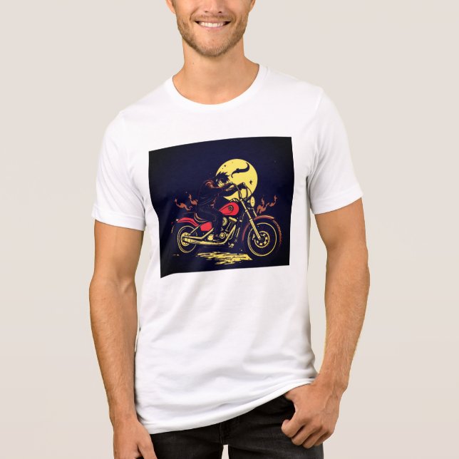 Men's motorbiker t shirt design (Frente)
