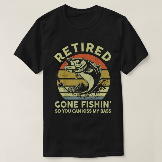 Mens Reformados Fora Da Camisa De Pesca Bass Da (Frente do Design)
