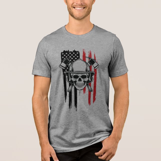 Mens Skull Firefighter  (Frente)