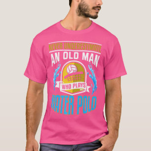 Mens Water Polo Shirt Engraçado Vovô Velho