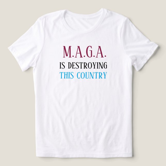 Mensagem anti-MAGA (Design frontal)