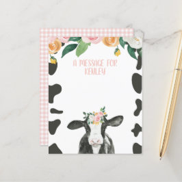 Mensagem da cápsula do tempo floral de Gingham Ros